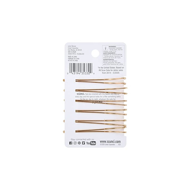 Scunci U Got This Real Style Bobby Pins, Assorted Colors,