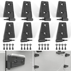 Door Hinge Kit for Jeep Wrangler JK JKU Unlimited Rubicon Sahara Sports 2007-2018, Fits for Jeep Wrangler JK Heavy Duty Aluminum Alloy 4 Door Hinge Exterior Accessories 8PCS