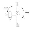 QCAA Solid Cast Brass Flip Latch Lock for Cabinet Door,