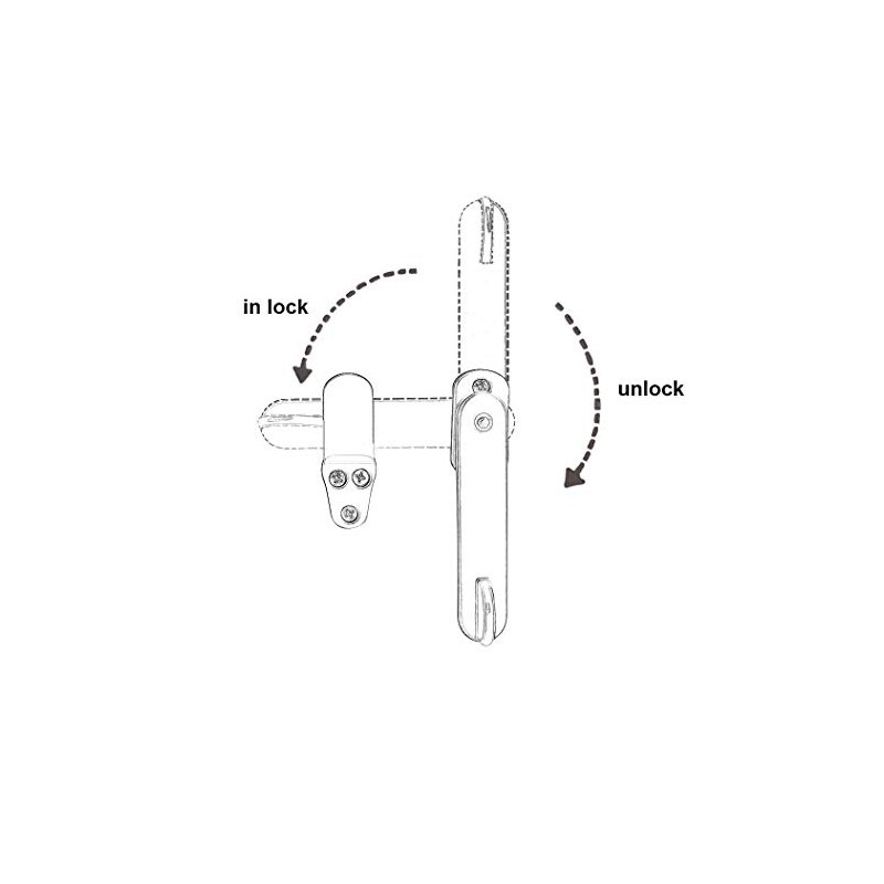 QCAA Solid Cast Brass Flip Latch Lock for Cabinet Door,