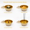 Cast Iron Incense Burner with 9-Hole Copper Incense Holder -