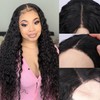 FANCEE Black Long Kinky Curly Wig 13x4x1 T Lace Middle