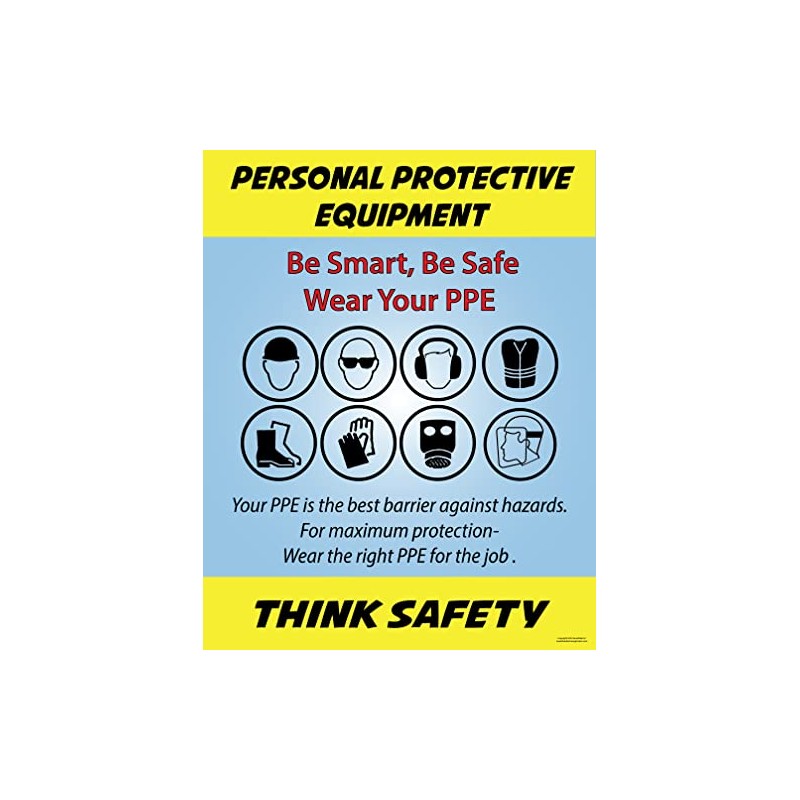 Lean Manufacturing Posters PPE Personal Protective Equipment, Poster, 11"X 14",