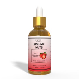 Strawberry Smooch | Premium Flavoured Moisturising Oil for Men. Get Smoother, Softer, Sweeter Skin & Prevent Chaffing. Non-Greasy Formula for Ultimate Comfort [50ml]