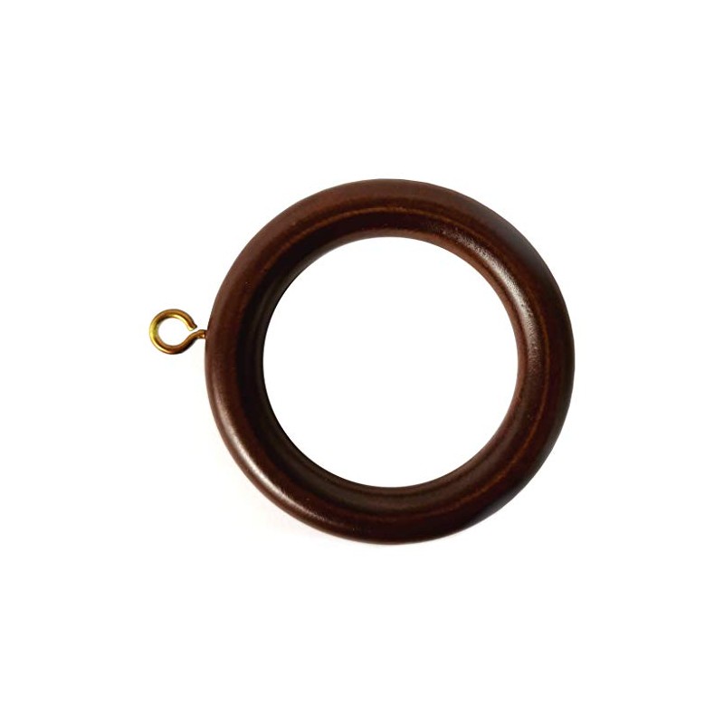 Swish Wooden Curtain Pole Rings Pack of 6 Cherry Effect