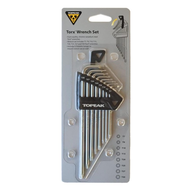 Topeak Unisex's Torx Wrench Set, Black, One size
