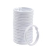 Qulable Shower Curtain Rings-12 Pack- Plastic Shower Curtain Hooks O-Shaped