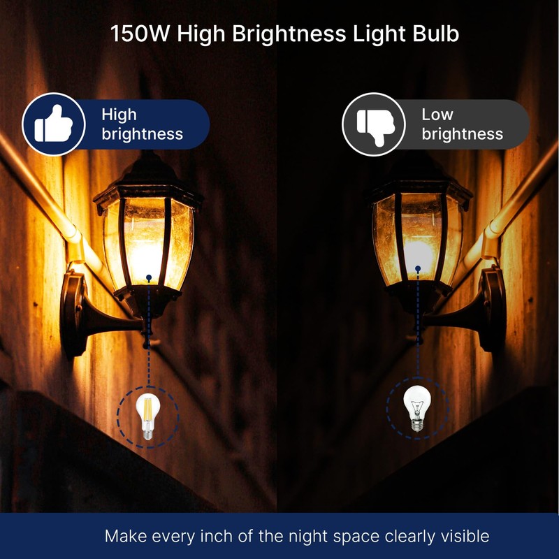 FLSNT 150W Equivalent Dimmable A23 LED Light Bulbs, 2650Lumens, Efficient