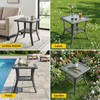 Dienspeak Patio Tables Wicker Side Table, Rattan End Table with