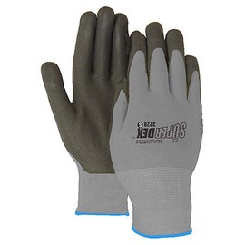 Majestic Glove 3228/L Industrial Glove, Micro Foam Nitrile Palm/Nylon, Size Large, Dark Gray (Pack of 12)
