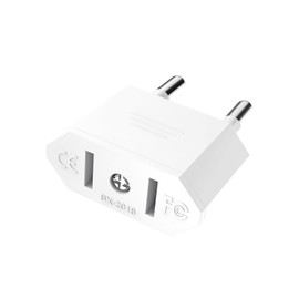 VIEVRE US to EU Adapter, 2 Pin Adapter, USA Germany Plug, Adapter USA, US Adapter EU, America, Mexico, Canada, Egypt, Spain Plug Adapter to EU, USA Adapter Socket (White)