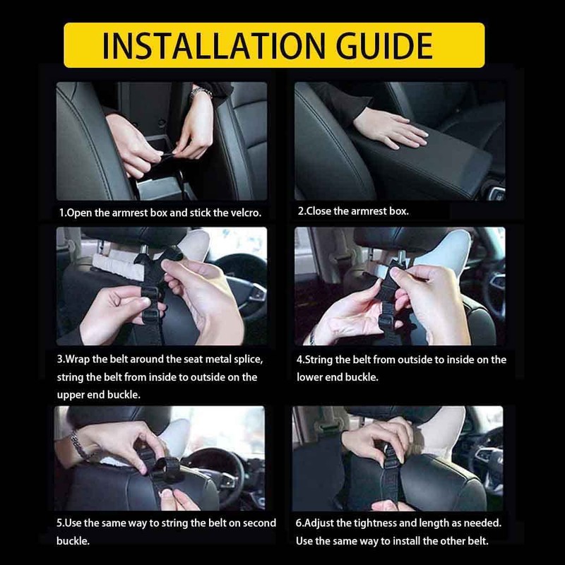 QBUC Car Net Pocket Handbag Holder, Mesh Cargo Car Storage