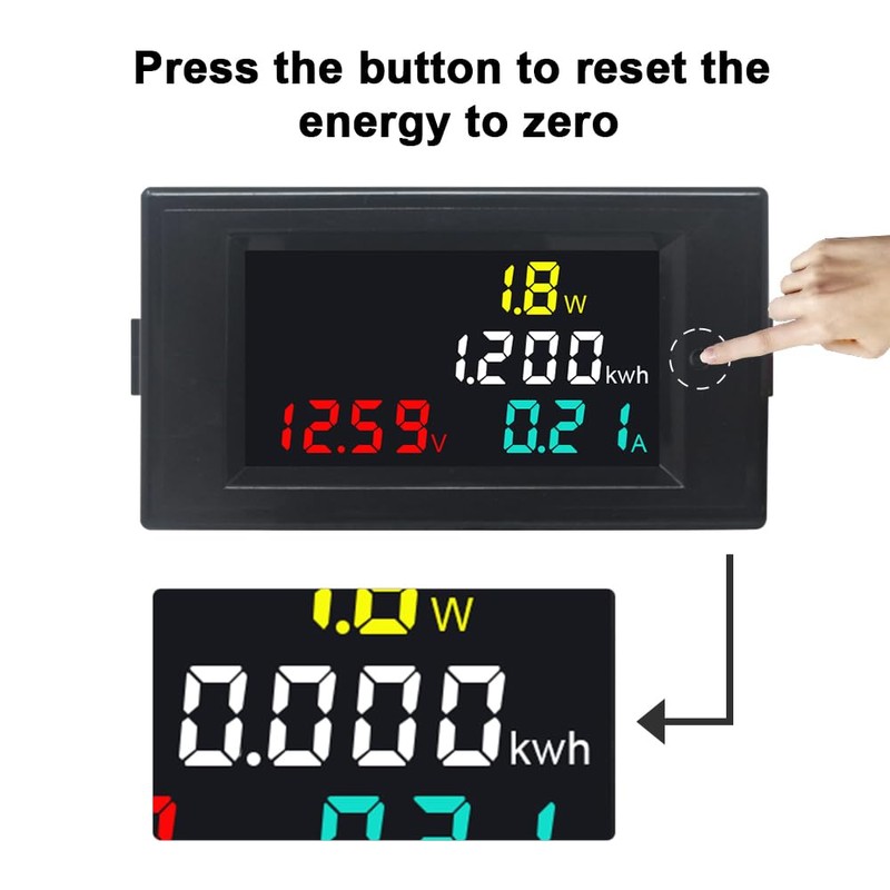 KETOTEK DC 7-20V 20A Voltmeter Ammeter, 4 in 1 Multimeter