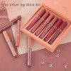 Set 6 Labiales Líquidos Mate Handaiyan Light Coral Verde Oscuro