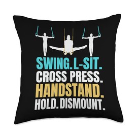 Ring Gymnast Accessories Gear Ring Gymnastics Throw Pillow