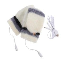 Totority 1 Pair USB Heated Fingerless Gloves with Half Finger Design for Typing and Gaming Double Sided Thermal Mittens for Winter Warmth for Outdoor Activities and Daily Use