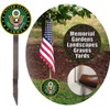 U.S. Army Flag Holder Grave Marker with 8x12" American Flag