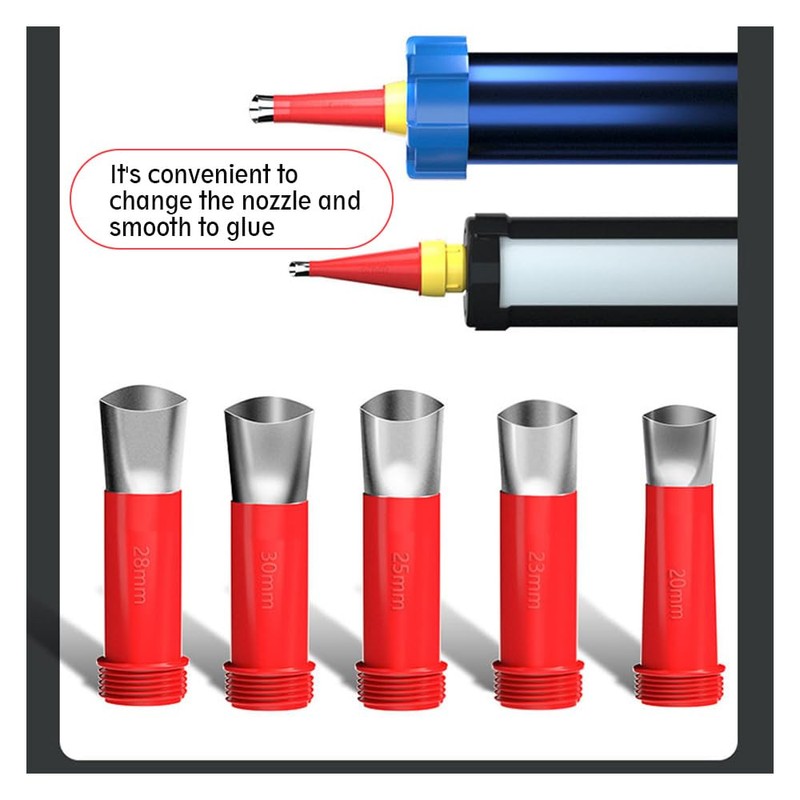 24pcs Universal Integrated Rubber Nozzle Tool Kit, Stainless Steel Caulking