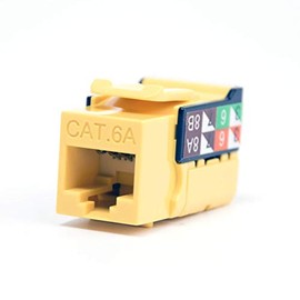 Vertical Cable Cat6A Keystone Jack - 110 Style
