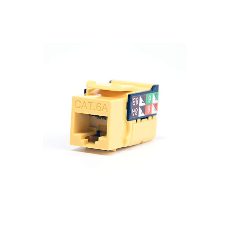 Vertical Cable Cat6A Keystone Jack - 110 Style