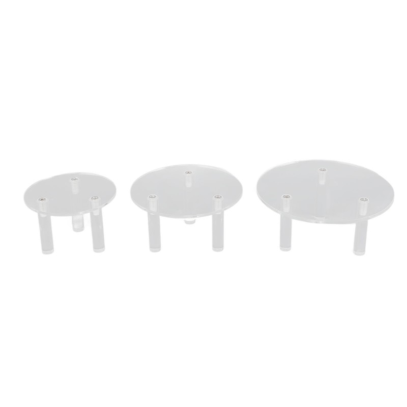 3 PCS Round Acrylic Display Stand Set Easy To Install