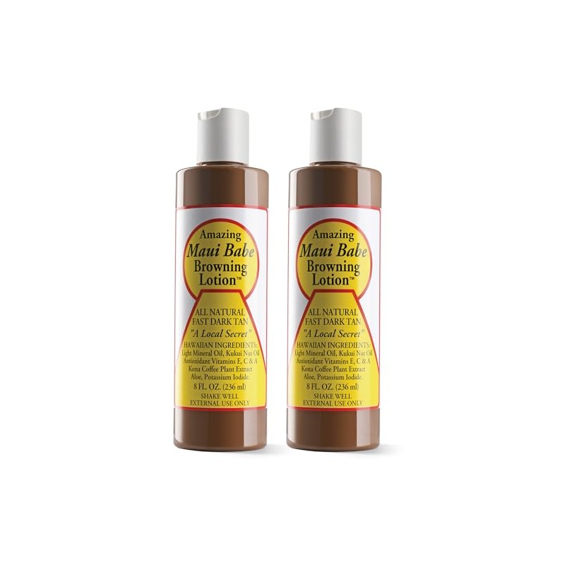 Maui Babe Browning Lotion 8 Ounces (Pack of 2)