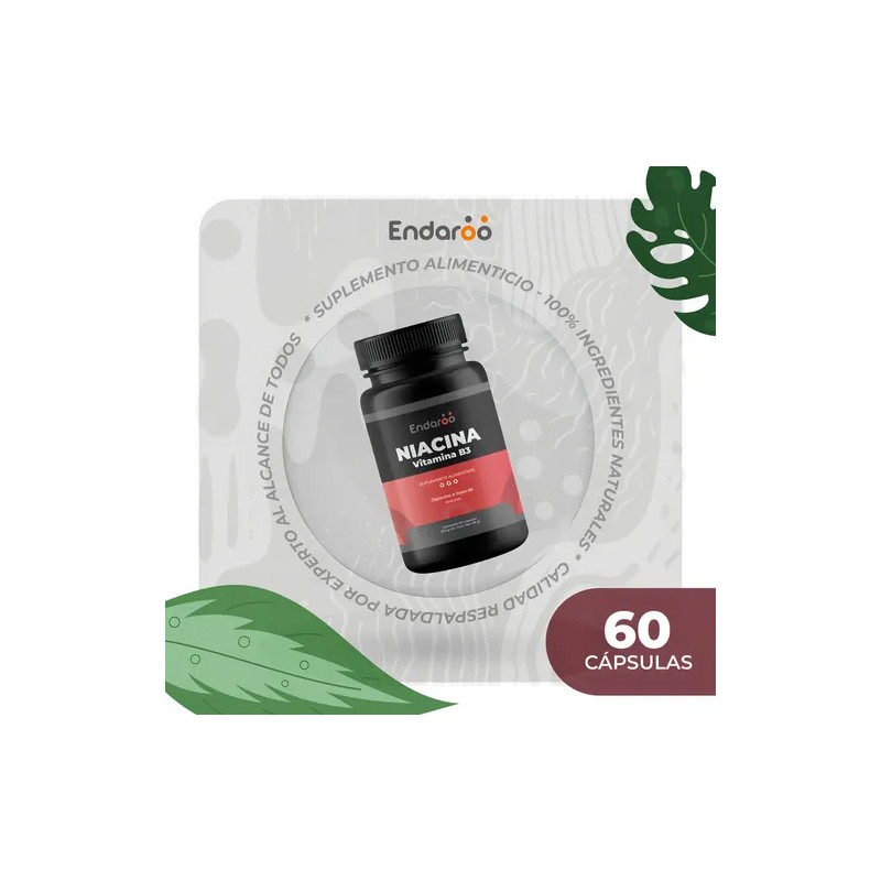 Niacina Vitamina B3 Premium 60 Cápsulas