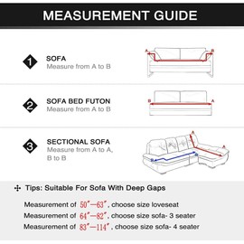 HOOBUY Printed Sofa Cover Stretch Couch Covers Sofa Slipcovers for 3 Cushion Couch with Two Free Pillow Case 01#(3 Seater/Large 2 Seater)
