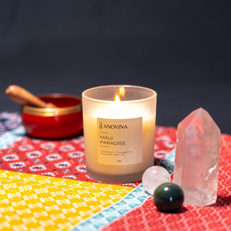 Anovina Scented Soy Candles - 8 Ounces (Maui Paradise)