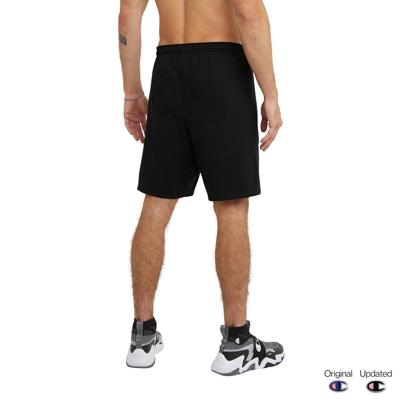 Champion Jersey Short With Pockets, Pantalones Cortos Hombre, Negro (Black),