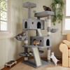 MUTICOR 66 Inches Multi-Level Large Cat Tree Tower for Indoor