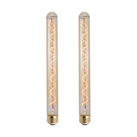 Bulbrite NOS40T9/L 40-Watt Nostalgic Edison Tubular T9 Long, Vintage Spiral Filament, Medium Base, Antique - 2 Pack