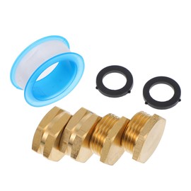 BESPORTBLE 1Set Garden Hose Brass Fitting Durable Male Connector Adapter Plug for Standard Drip Irrigation Parts for Garden Hose to Pipe Connections Stoppers Adapters Included