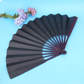Japanese Style Fan, Lightweight, For Dancing, Easy To Carry, For Men, Women, Japanese Dance, New Dance, Folk Songs (Black)