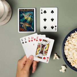 Lantern Press Palm Beach, Florida, Sea Turtle Paper Mosaic (52 Playing Cards, Poker Size Card Deck with Jokers)