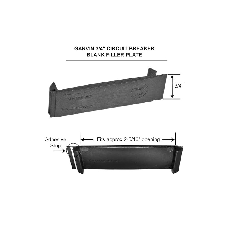 5 Pcs, 3/4 In. Universal Breaker Filler Plate, Plastic Pp