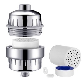 CBTLYSK Shower Filter - Compressed Carbon Shower Head Filter for Hard Water, Remove Chlorine Fluoride to Revitalize Dry Itchy Skin Vitamin C Shower Water Filter