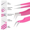 SIVOTE Lash Tweezers, Pack of 3 Stainless Steel Tweezers for