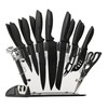Professional Black Kitchen Knife Set, Chef Knife Set & Steak