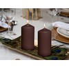 BOLSIUS 4 Maroon Pillar Candles - 3x6 Inches - Individually