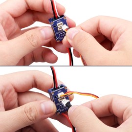 HobbyPark High Torque Brushless Motor and ESC Combo for TRX4M 1/18 RC Crawler Car Micro 2030 Sensored 3500KV Upgrades w/11T Pinion