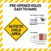 BTHUKO Autistic Child Area Heavy Duty Aluminum Warning Sign 12"
