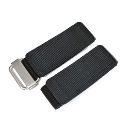 [Import King Original] Watch Parts, Bell & Ross Compatible with BR01, BR03, BR-X1, Nylon Belt, External Product, Velcro Strap, Black, 0.9 inches (24 mm)