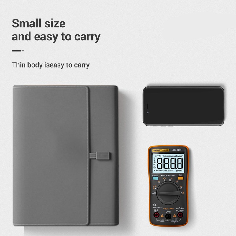 ANENG AN8002 6000 Counts True RMS Multifunctional Digital Multimeter Voltmeter