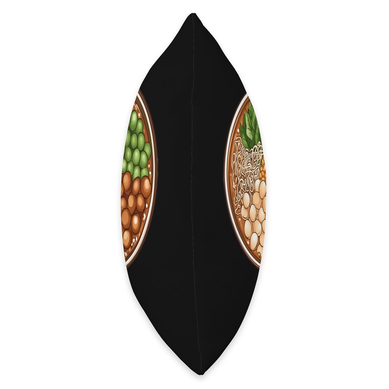 Natto In A Circular Frame Throw Pillow