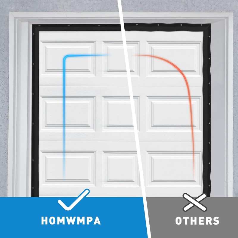 HOMWMPA Garage Door Seal Top and Sides, 34FT TPE Garage