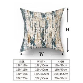 Giwawa Teal Gold Stripes Pillow Covers - Set of 2 Abstract Ink Line Throw Pillow Cover Modern Decorative Cushion Covers Minimalist Pillow Case Home Decor for Sofa Bed Living Room 18 x 18 inch