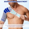 Adjustable Shoulder Support Breathable for Sports (Gray-Blue, L)