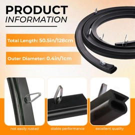 316239700 Gasket Range/Stove/Oven Replacement 50-1/2 Inches Compatible with Frigidaire Kenmore Ovens FEF303CWE FEF303CWD FEF303CWC FEF303CWA FEF303BWA, Replace 833130 AP2126661 PS440011(12 Clips)