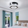 Cainjiazh Dimmable Crystal Chandelier Mini LED Flush Mount Ceiling Light